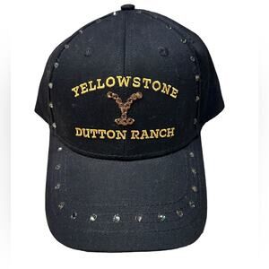 Yellowstone Dutton Ranch Women’s Adjustable Black Hat/Cap Bejeweled NWT